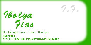 ibolya fias business card